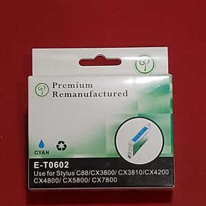 Green Project E-T0602 Cyan Ink Cartridge Replaces Epson T060220 c88 cx3800