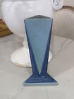 Roseville Futura Blue MCM Art Deco Pottery Little Blue Triangle Vase 383-8 Vtg