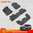 Car Floor Mats + 3rd Row TPE Floor Liners For 2022-2024 Acura MDX All Weather (For: 2022 Acura MDX)