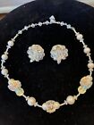 vintage vendome crystal necklace and earrings