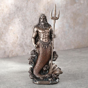 Veronese Design 7 1/8 Inch Tall Poseidon Greek God of The Sea Sculpture  Statue