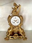 Exquisite French Louis XVI Ormolu Bronze Table/Mantel Clock with Putty