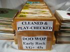 Jukebox vinyl record Rock early Doo Wop 45 rpm you select Cleaned & Plays VG+