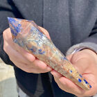 167G Natural Blue Sodalite Quartz Crystal scepter Single-End Wand Healing Reiki