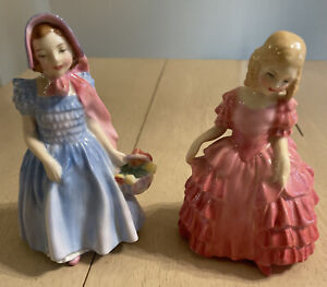 2~Vintage-Royal Doulton  Wendy HN2109 & Rose HN1368 Very Nice Figurine’s.