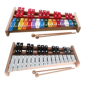 27 Note Xylophone for Kids Wooden Glockenspiel Xylophone with 2 Mallets Gift