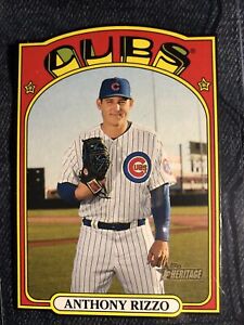 2021 Topps Heritage Anthony Rizzo 1972 Die Cut Insert Target SP #72DC-16 Cubs