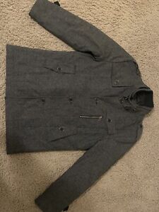 Wantdo Men's Vintage Wool Blend Jacket Long Trench Coat Single Breasted Pea Coat