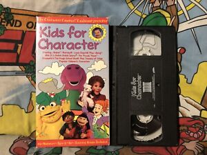 VHS Kids For Character Tom Selleck Barney Lamb Chop Gullah Island 1995 Tested