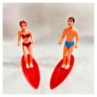 Vintage Celluloid Plastic Surfer Cake Toppers, Beach Wedding Decor