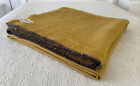 Invicta Brown / Butter Yellow Reversible Pure Wool Queen Blanket 255 cm x 225 cm