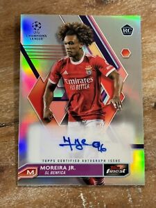New Listing2022-23 TOPPS FINEST UEFA MOREIRA JR REFRACTOR ROOKIE AUTO SL BENFICA RC