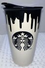 Starbucks Band of Outsiders 12 oz Travel Cup Tumbler Ceramic Lid Black Drip 2014