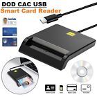 USB C Smart Card Reader DOD Military CAC Common Access for Windows 7/8/10 Mac OS