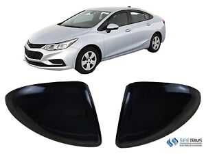 Gloss Black Overlay Mirror Cover for 16-20 Chevrolet Cruze W/ or W/O Turn Signal (For: 2018 Cruze)