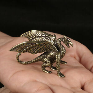 Tabletop Figurine Brass Dragon Animal Statue Home Decor Gifts