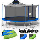 16FT Outdoor Trampoline with Basketball Hoop &Ladder and Safety Enclosure Net