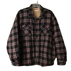 Wrangler Jacket Mens 3XL Flannel Plaid Black Red White Sherpa Lined Shacket