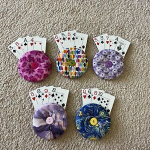 Hand Made Playing Card Holder -fabric -great for Adults And Children-YOU PICK 1