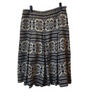 Nine West Black & Cream Printed Hip Pleat Skirt | 2