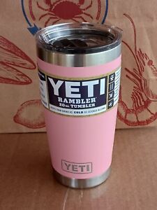 New YETI 20 oz Rambler Tumbler with Magslider Lid Sandstone Pink Free Shipping