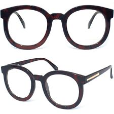CLEAR LENS EYE GLASSES Retro Big Round Bold Frame Horn Rim Eyewear Eye Glasses