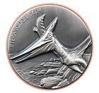 2024 Vanuatu Pteranodon Double Giant Coin HR 10g Silver & 145g Copper Dinosaur