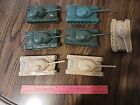Vintage lot of 7 plastic toy Army Tanks
