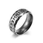 Stainless Steel Ring Viking Rune Norse Nordic Band Punk Jewelry For Men Women