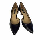 Ann Taylor Black Leather Pumps High Heels Dress Shoes Size 7 1/2 M