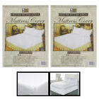 2 Twin Size Bed Mattress Cover Plastic Waterproof Fitted Protector Mite Dust Bug