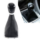 New ABS Shift Gear Knob 5 Speed With Leather Boot For Ford Focus MK2 C-Max Kuga (For: Ford Focus)