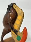 Vintage Mexico Taxidermy Real Bull Frog Toad Playing Saxophone Sax Music