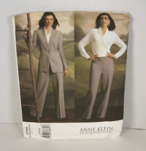 Vogue Anne Klein # 2759 Lined Jacket, Fitted Top & Pants Misses 18-22 Pattern UC