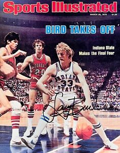 Larry Bird - INDIANA STATE - SI Cover - Autographed Signed 8x10 Photo w/COA