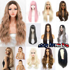 Full Wig Long Curly Straight Synthetic Hair Blonde Wigs Ombre Cosplay Party