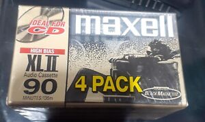 New ListingLot Of 4 Maxell XLII 90-minute Blank Audio Cassette High Bias Sealed New Tapes
