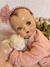 Vintage, IDEAL Composition And Cloth Big, Happy Baby Doll! 22 in. With Extras!