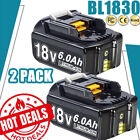 2-Pack For Makita 18V 6.0Ah LXT Lithium-Ion BL1830 BL1850 BL1860 Tool Battery US