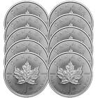 Lot of 10 - 2024 $5 Silver Canadian Maple Leaf 1 oz BU