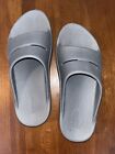 Men 10 Oofos OOahh Recovery Slides Gray Slip On Comfort Casual Cushioned Sandals
