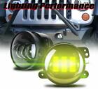 Pair Amber Led Fog Light Driving Lamp Assembly Kit for Jeep Wrangler 97-18 JK TJ (For: Jeep Wrangler)