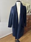 EILEEN FISHER CASHMERE SILK BLISS LONG OPEN FRONT NAVY CARDIGAN SIZE 2X NWOT