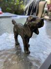 Vintage Brass Bronze Irish Setter Hunting Dog figurine on Bronze