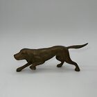 Vintage Solid Brass Hunting Figurine Dog Collectible 7”x2” Approximately