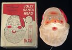 VTG 1964 BECO Lighted JOLLY SANTA HEAD No. 951 Blow Mold Injected Plastic & Box