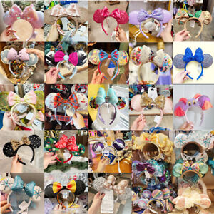 142Styles Disney Parks 100 Years Loungefly Minnie Ears Bow Sequins Headband Rare
