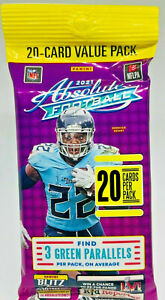 2021 Absolute Football Value Cello Fat Pack 20 Cards Brand New Factory Sealed