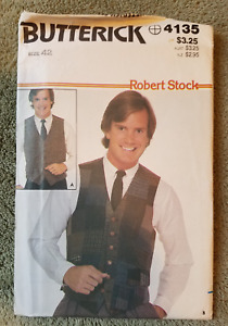 Butterick Sewing Pattern #4135 Men's Vest Pattern Size 42 Robert Stock FF
