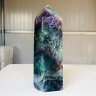 New Listing869g Natural Colorfully Fluorite Quartz Crystal Obelisk Wand Point Healing G807